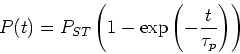 \begin{displaymath}
P(t)=P_{ST}\left(1-\exp\left(-\frac{t}{\tau_p}\right)\right)
\end{displaymath}