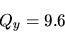 \begin{displaymath}Q_{y}=9.6\end{displaymath}